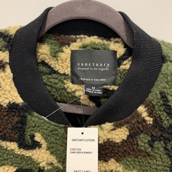Anthropologie | Sanctuary Camo Teddy Bear Coat NWT - Picture 5 of 6